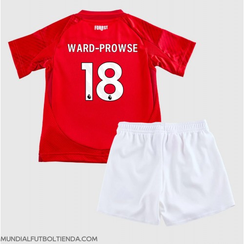 Camiseta Nottingham Forest James Ward-Prowse #18 Primera Equipación Replica 2024-25 para niños mangas cortas (+ Pantalones cortos)